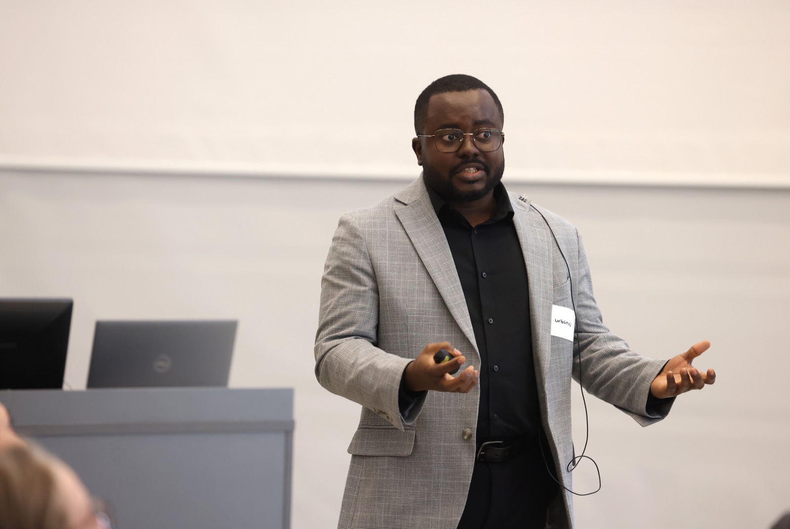 Urbanus Wedaaba Azupogo teaching during an invited university lecture
